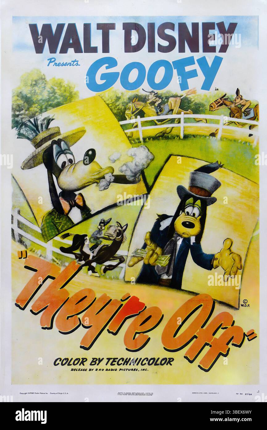 WALT DISNEY GOOFY Geschenke - Original-Filmposter Stockfoto