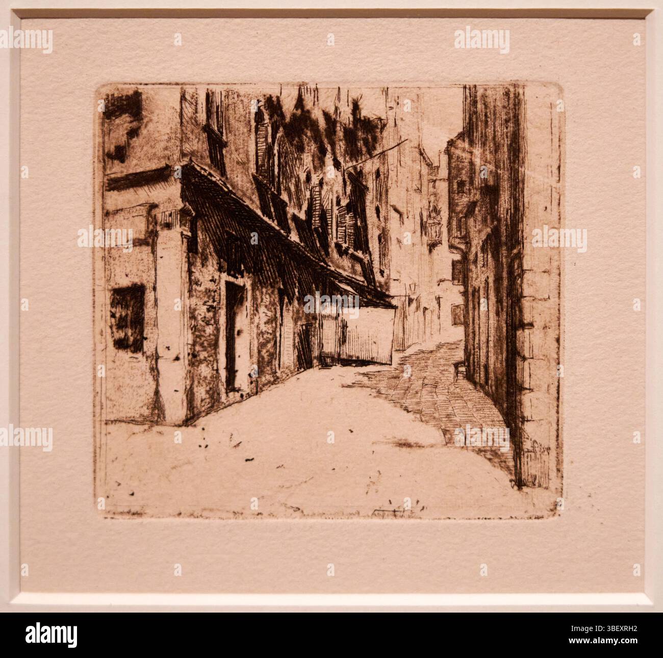 Venedig. Street, Ausgabe 1990, Mariano Fortuny y Madrazo (Granada, 1871-Venecia, 1949), Ätzen, Aquatint, Trockenpunkt und Roulette auf Papier, Ausstellung P Stockfoto