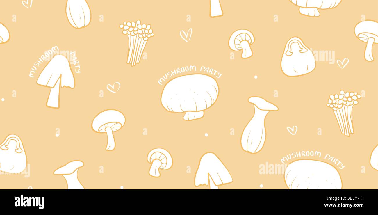 Ein nahtloses Gemüsemuster im handgezeichneten Doodle-Stil mit verschiedenen Gemüsesorten. Perfekt für digitale Hintergründe, Verpackungen, Geschenkpapier, Textil Stockfoto