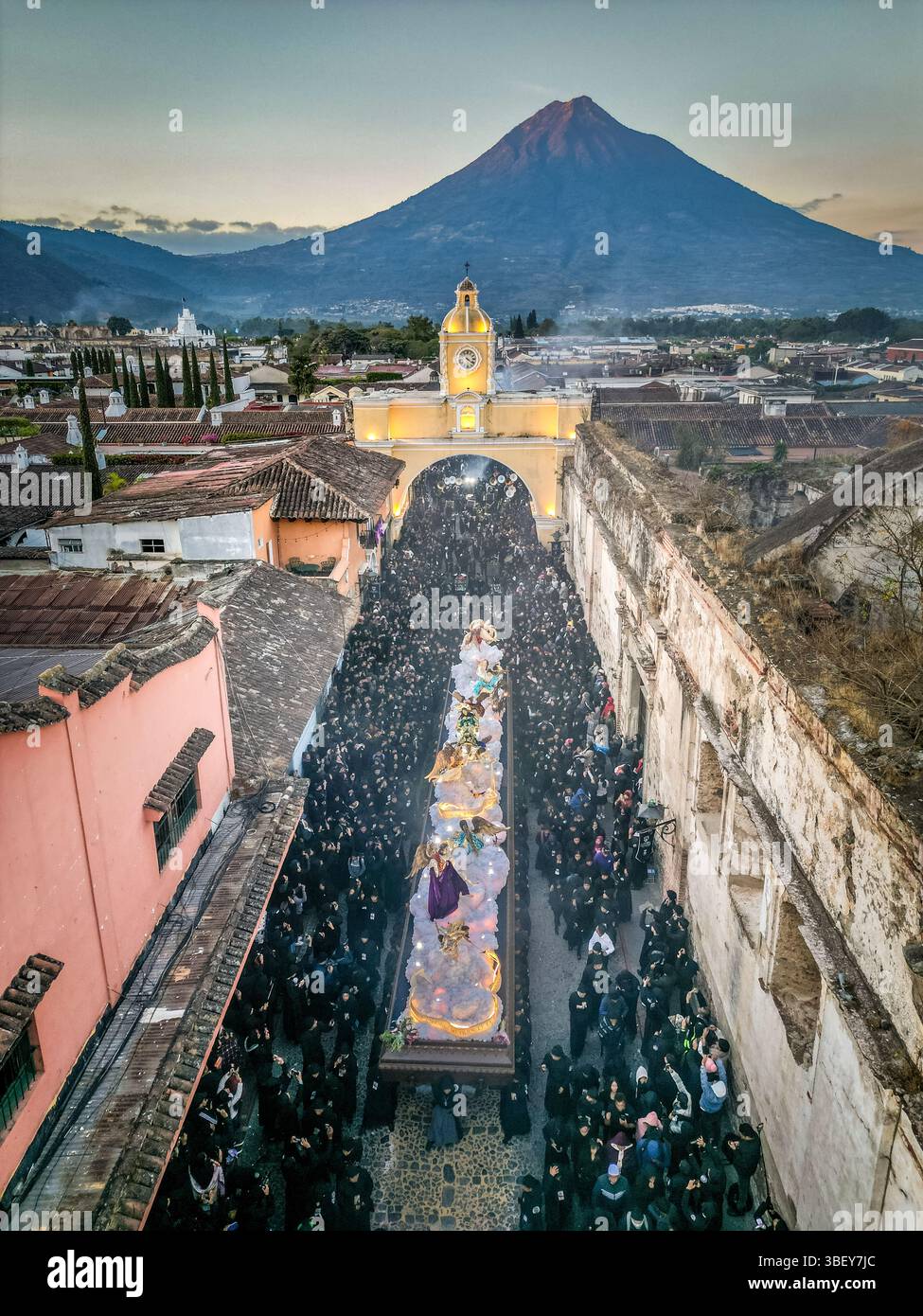 Feierlichkeiten in der Karwoche in Antigua, Guatemala Stockfoto Feierlichkeiten in der Karwoche in Antigua, Guatemala Stockfoto