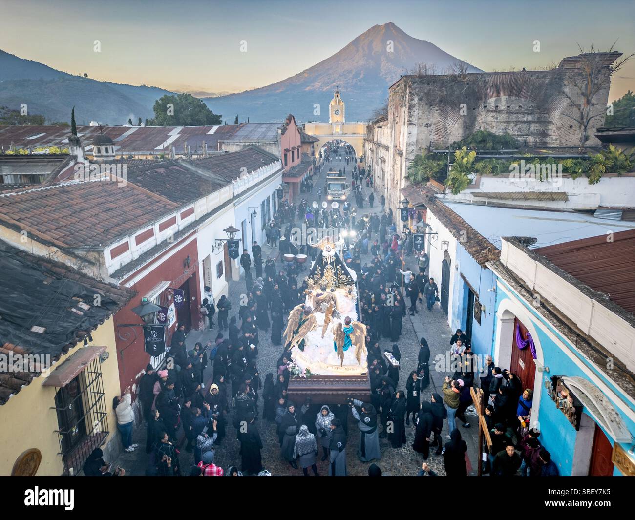 Feierlichkeiten in der Karwoche in Antigua, Guatemala Stockfoto Feierlichkeiten in der Karwoche in Antigua, Guatemala Stockfoto