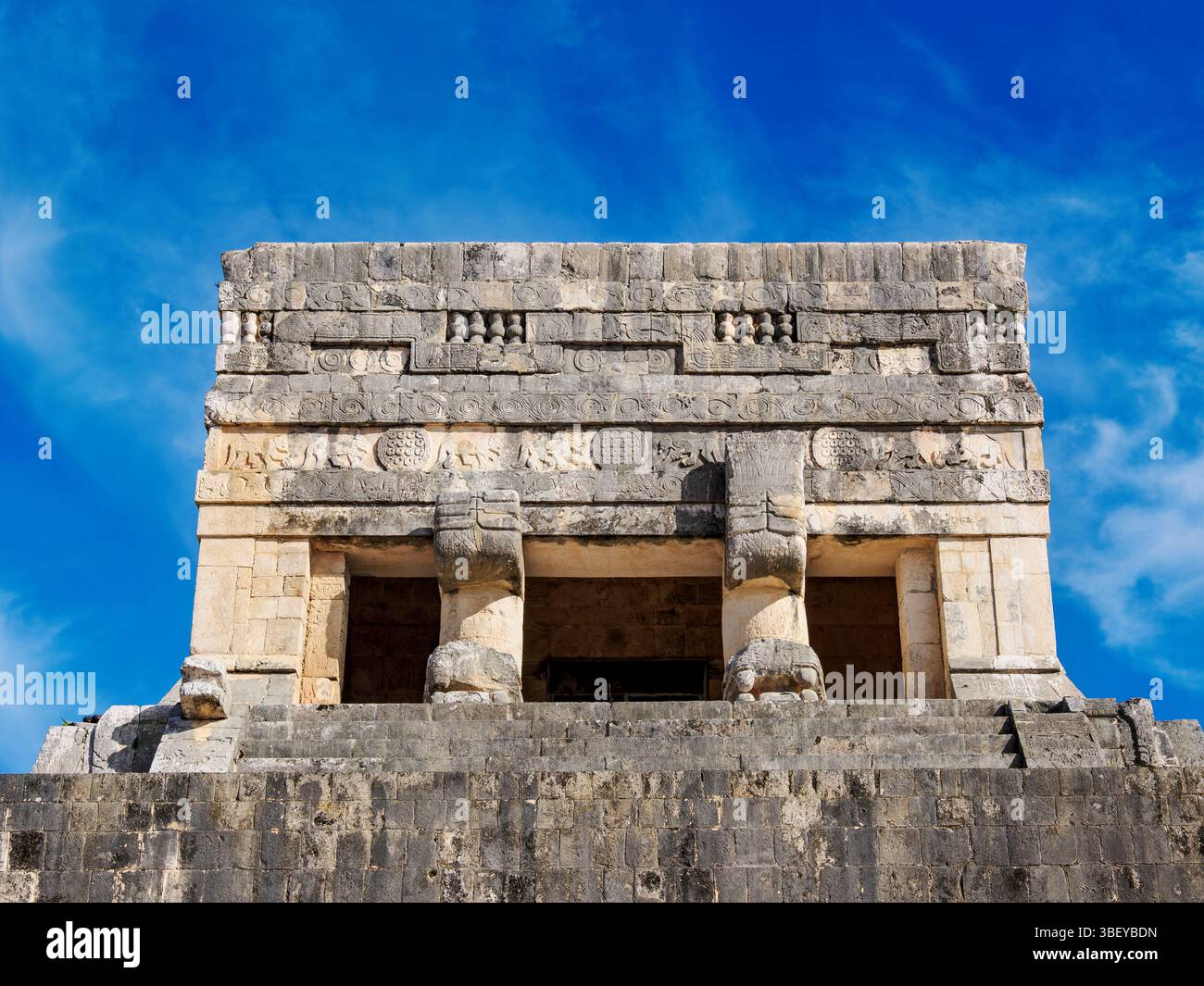 Tempel der Jaguare, Chichen Itza, Yucatan State, Mexiko Stockfoto