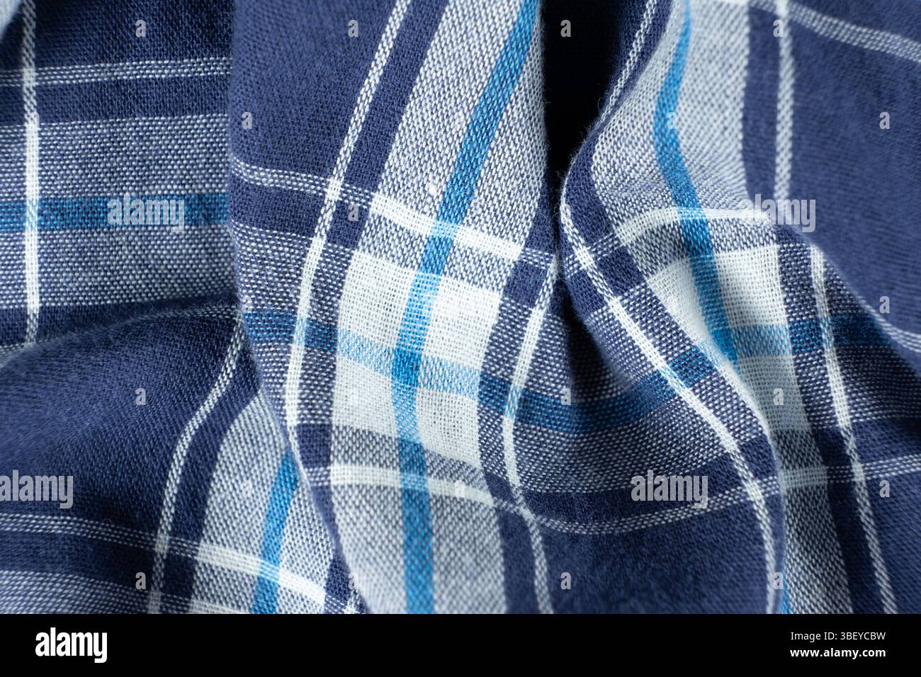 Makrostruktur eines Gewebes, das zu 100 % aus Baumwolle besteht Stockfoto