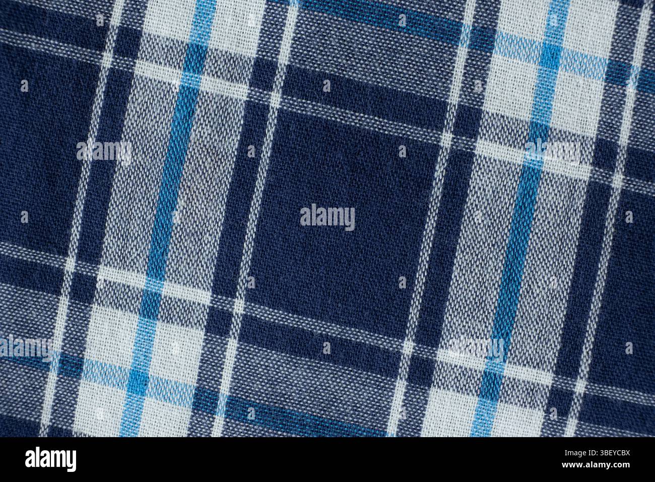 Makrostruktur eines Gewebes, das zu 100 % aus Baumwolle besteht Stockfoto