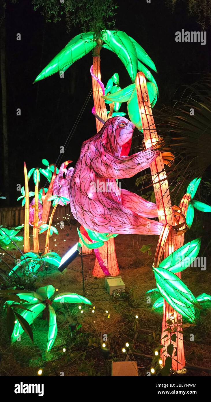 Asian Lantern Festival, Central Florida Zoo, Vereinigte Staaten von Amerika Stockfoto