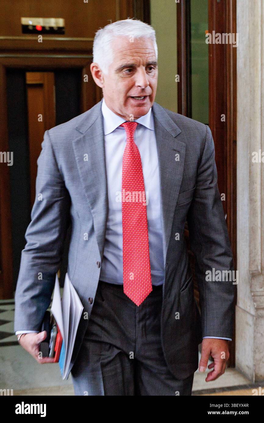 Roma, Italien. 30. Mai 2025. L'ad di Unicredit Andrea Orcel durante la präsentazione della Relazione annuale della Banca d'Italia, Roma, Venerdì 30 Maggio 2025 (Foto Roberto Monaldo/LaPresse) Unicredit-CEO Andrea Orcel während der Präsentation des Jahresberichts der italienischen Bank, Rom, Freitag, 30. Mai 2025 (Foto: Roberto Monaldo/LaPresse) Credit: LaPresse/Alamy Live News Stockfoto