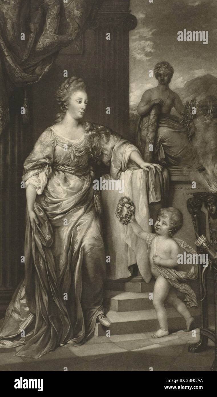 Brompton, R., Fisher, Edward, Mrs. Elizabeth Keck, Druck, Höhe mm, Breite mm, 1722, Printmaker, 1774 - 1774, Papier, Mezzotint" Stockfoto