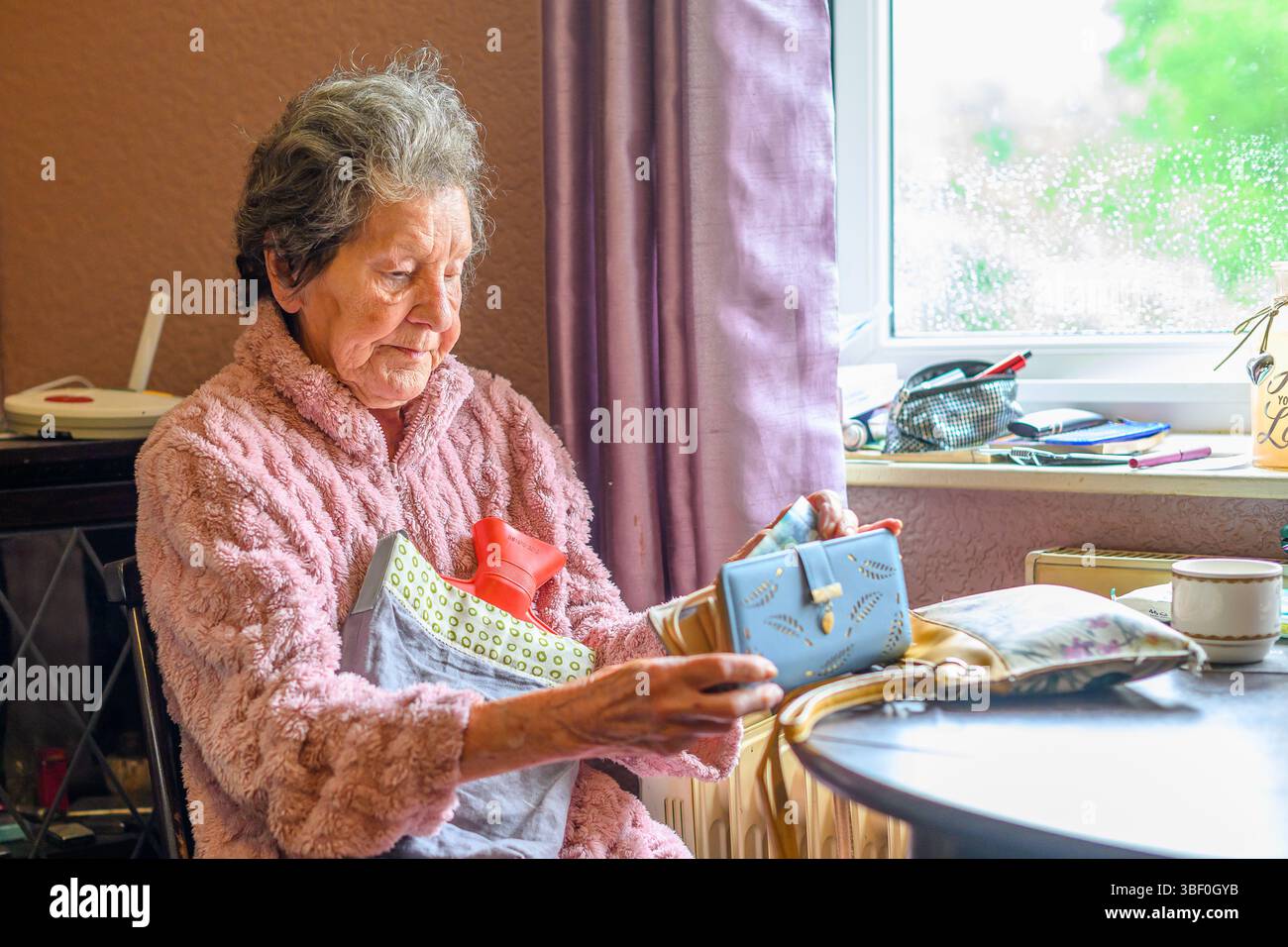 Kraftstoffzulage im Winter Stockfoto