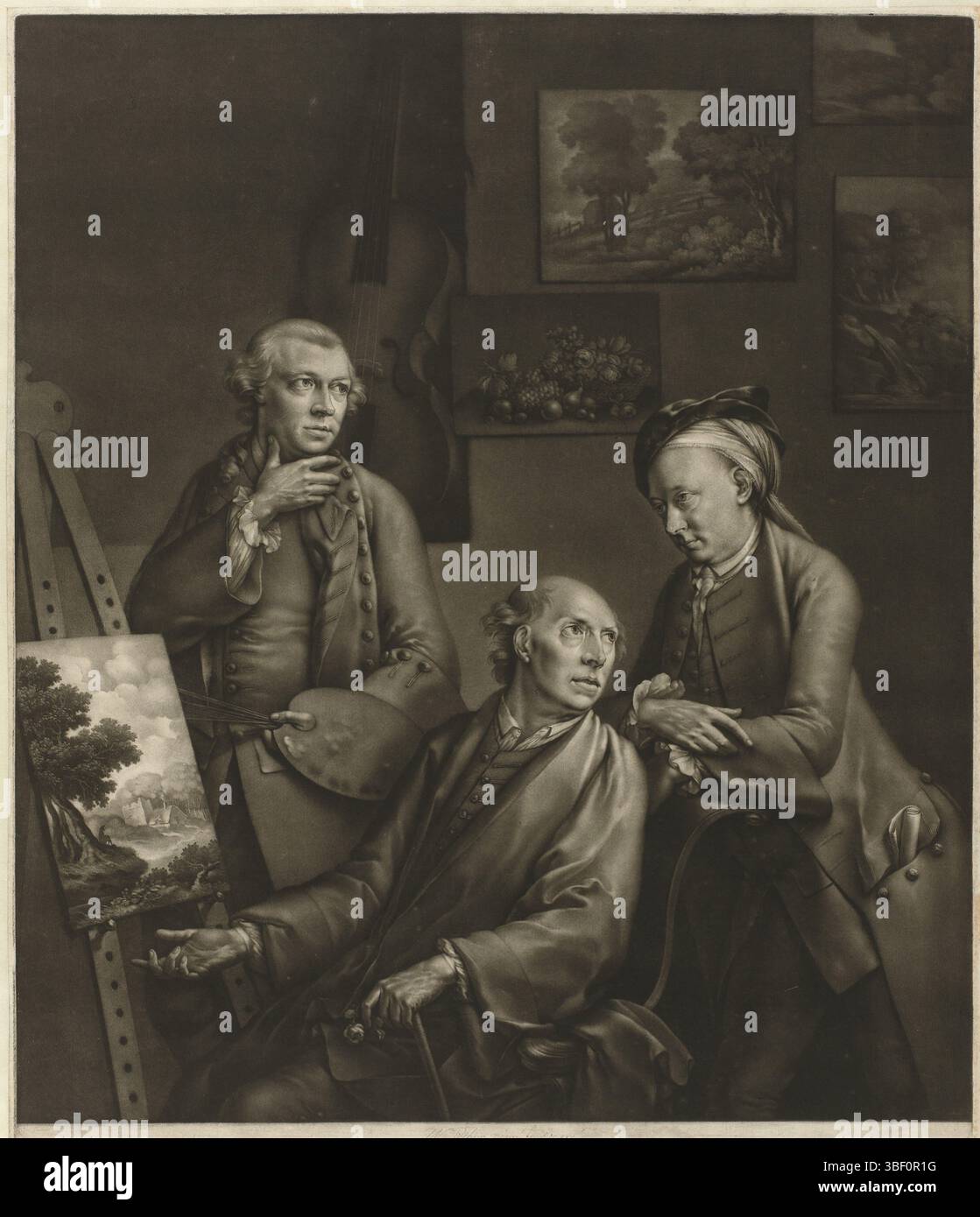 Pether, William, Pether, die Brüder Smith, Druck, Höhe mm, Breite mm, Englisch, 1731, Printmaker, 1741 - 1800, Papier, Mezzotint, 1731 Stockfoto