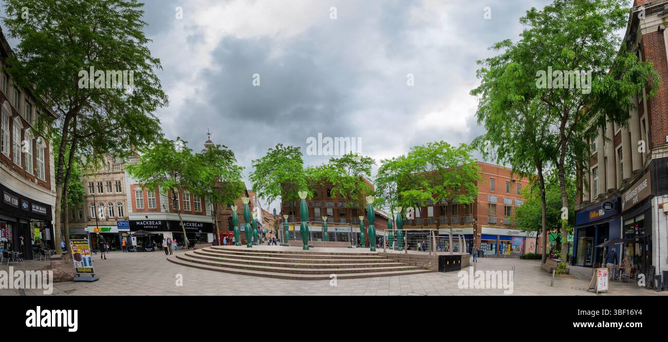 Die Gegend ist bekannt als Market Gate. Stockfoto
