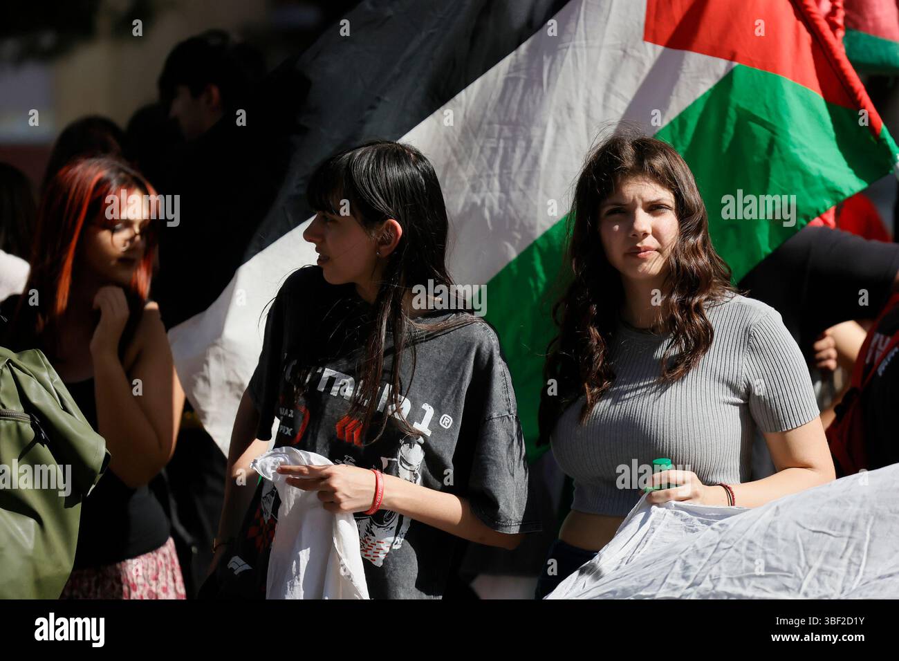 Roma, Italien. 30. Mai 2025. Manifestazione per Gaza degli studenti di Roma Sud Ñ Roma Ñ Italia Ñ Venerd“ 30 Maggio 2025 - Cronaca - (Foto di Cecilia Fabiano/ Credit: LaPresse/Alamy Live News Stockfoto