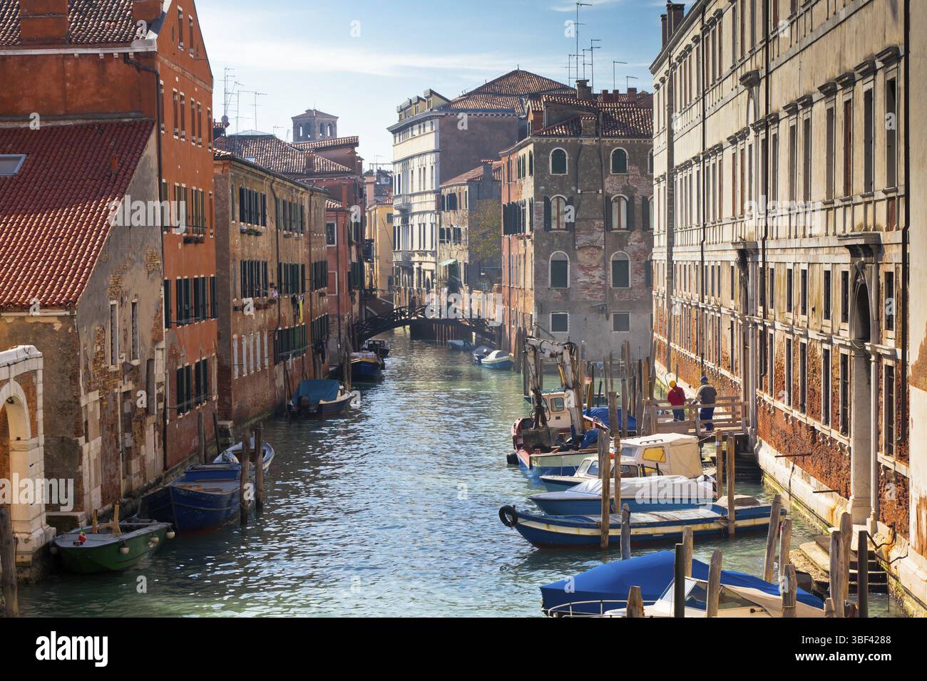 Venezianischen Kanal. Horizontalen Schuss Stockfoto