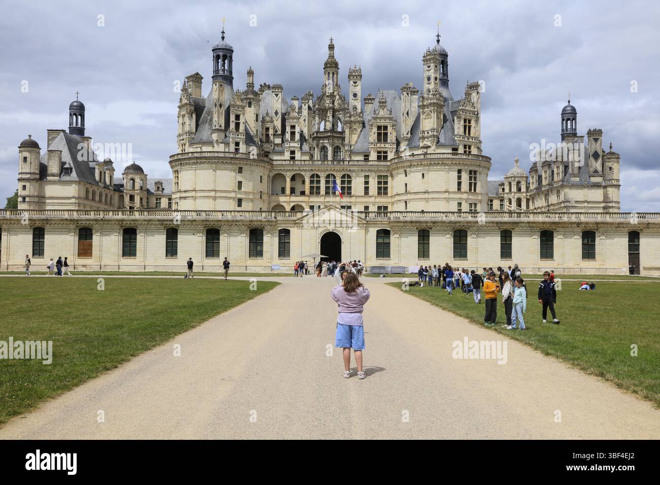 Chateau de Chambord, erbaut in der ersten Hälfte des 16. Jahrhunderts für König Francois I. im Renaissancestil, Département Loir-et-Cher, Centre-Val de Stockfoto