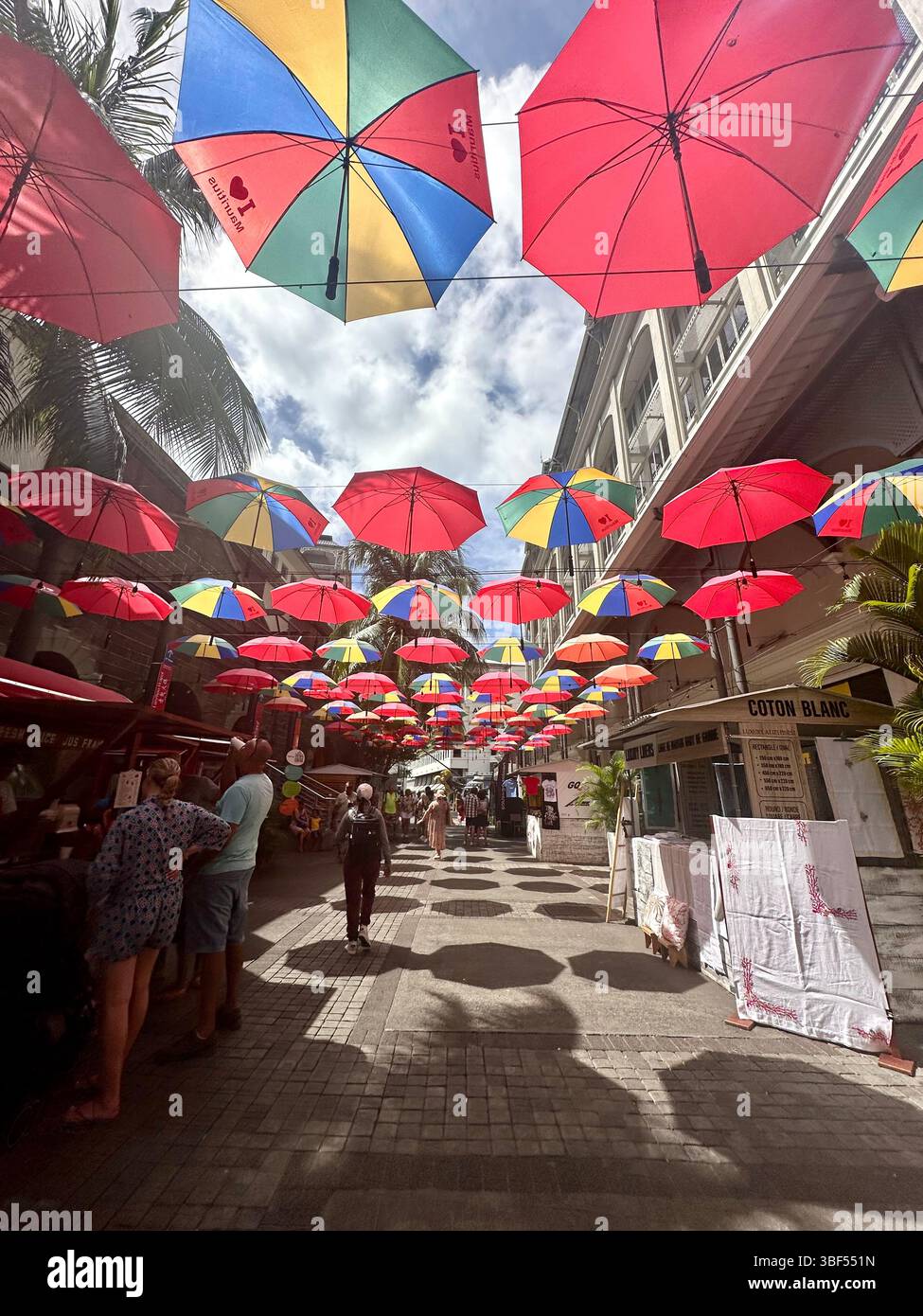 Straßenszenen aus Port Louis Hauptstadt von Mauritius, Indischer Ozean Stockfoto