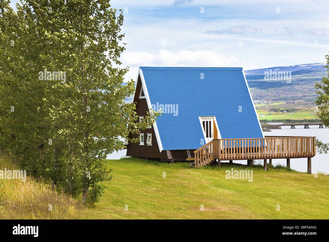 Typisches Ferienhaus in Nordisland. Horizontalen Schuss Stockfoto
