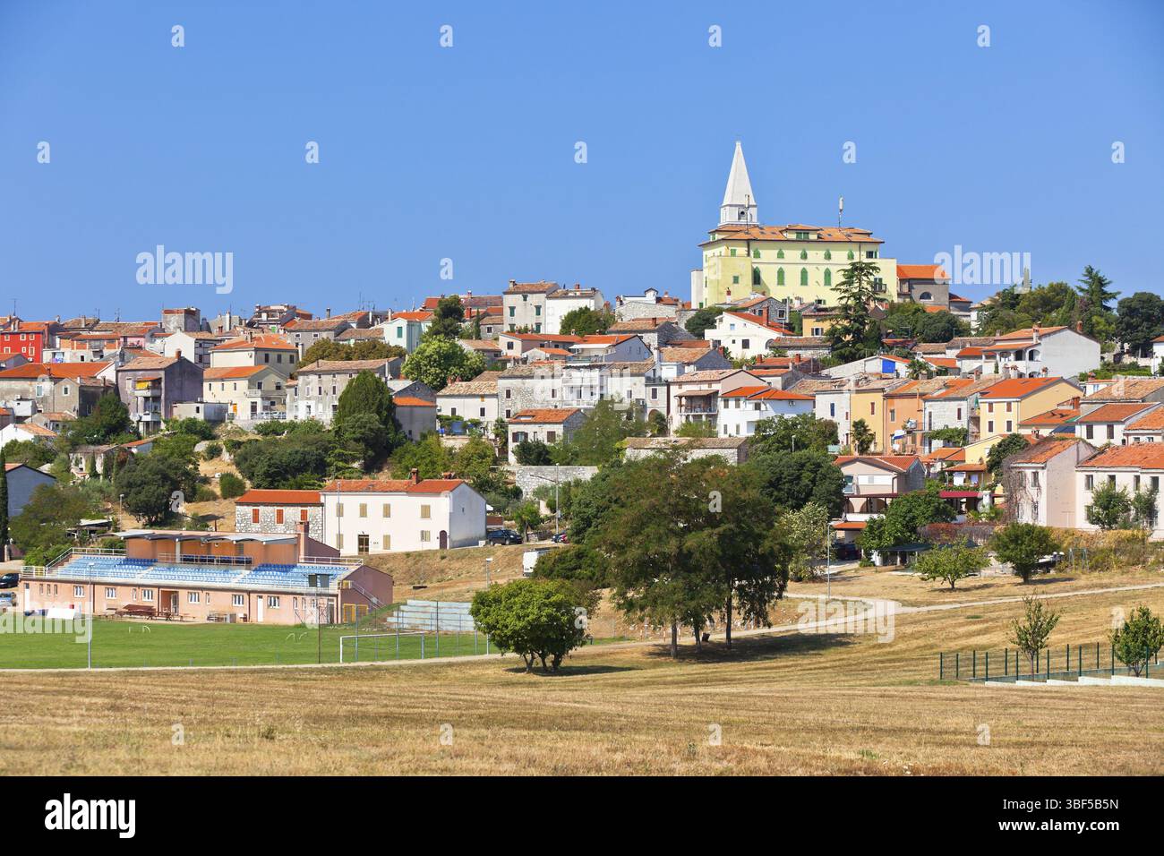 Stadtbild von Vrsar, Istrien, Kroatien. Horizontalen Schuss Stockfoto