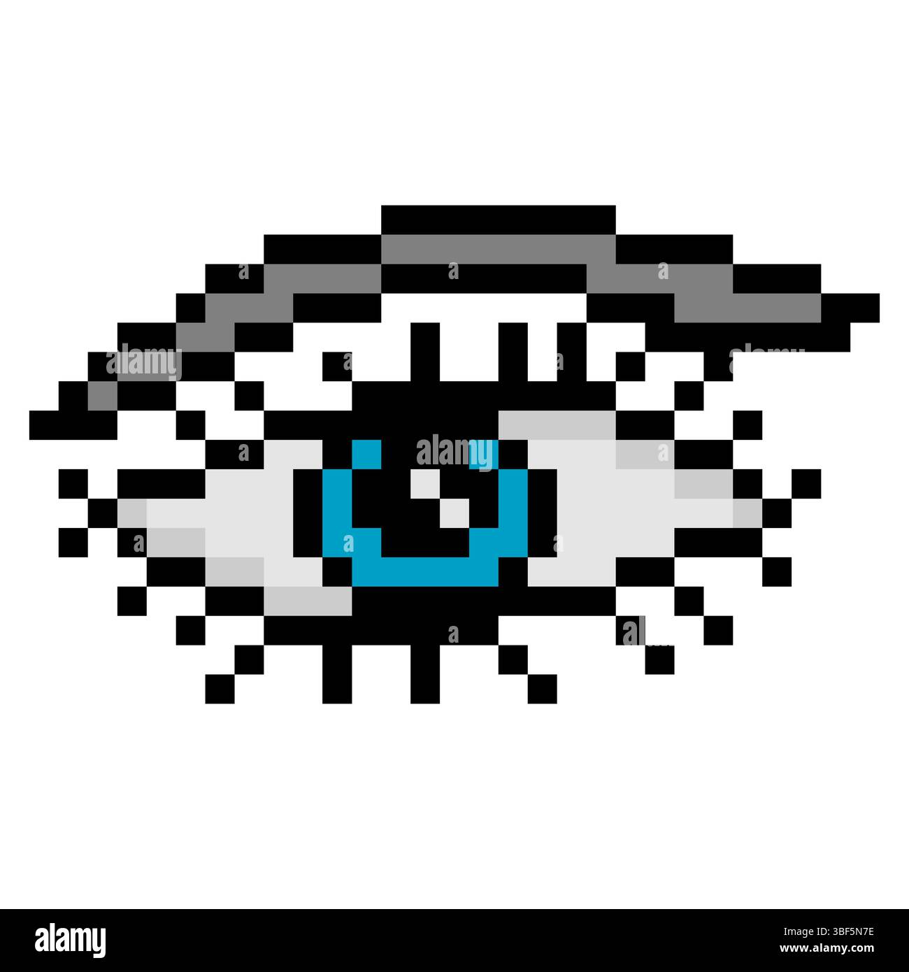 Blaue Augen im Pixel-Art-Stil Stock Vektor