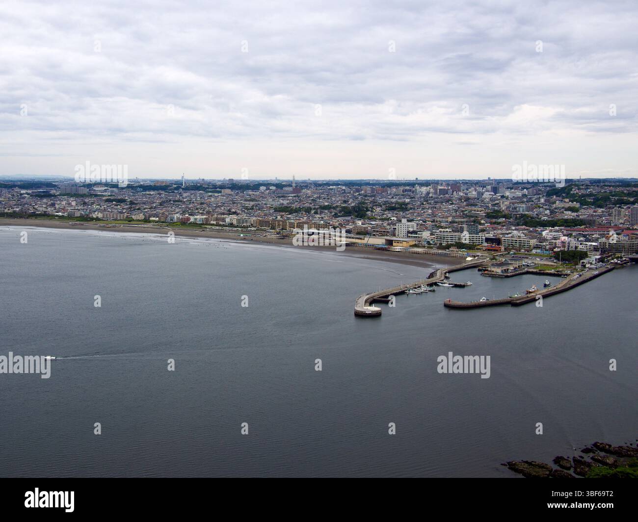 Luftaufnahme von Fujisawa in Kanagawa, Japan. Stockfoto