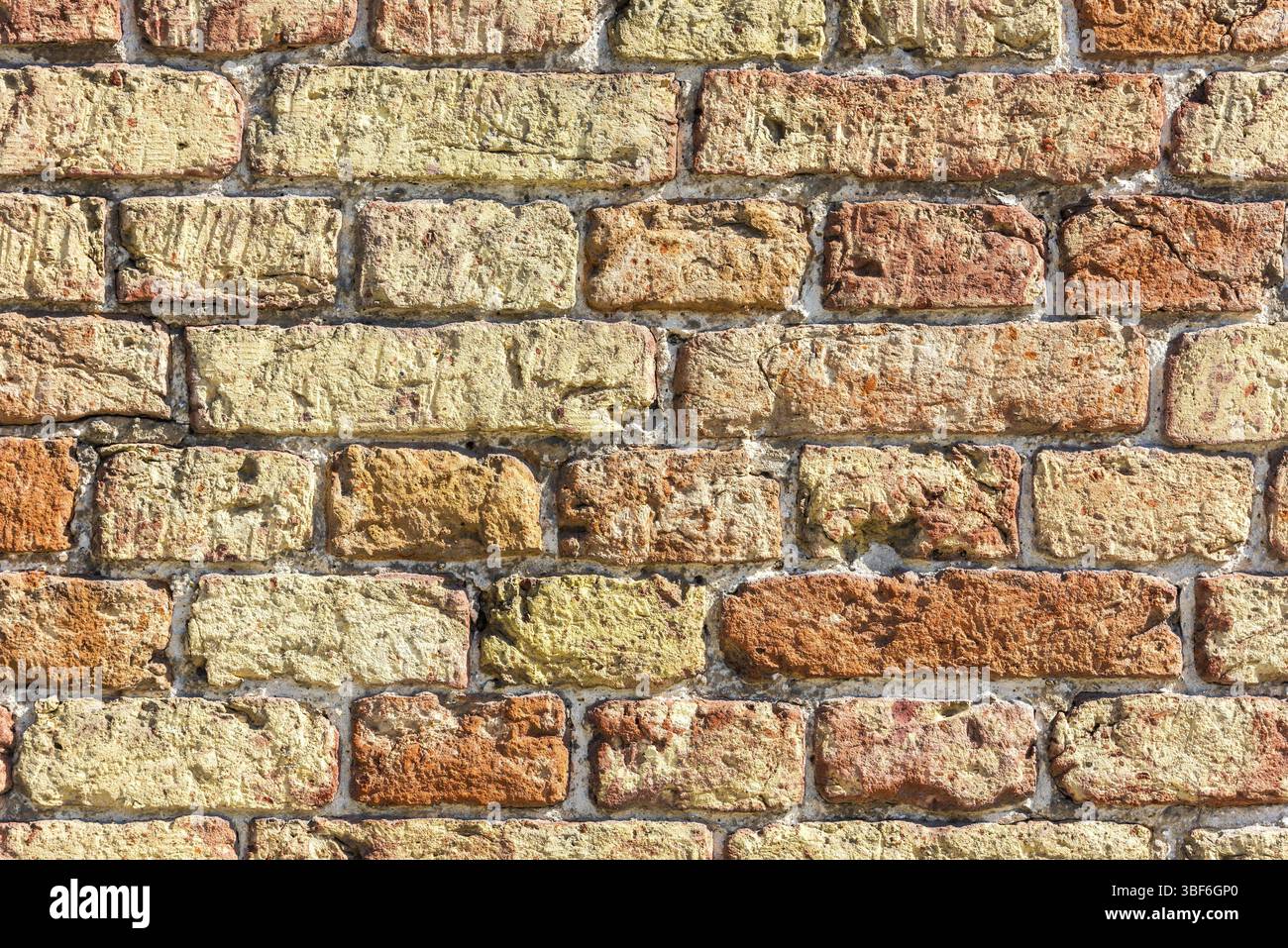 Rote Ziegel Wand Textur Hintergrund. Horizontalen Schuss Stockfoto