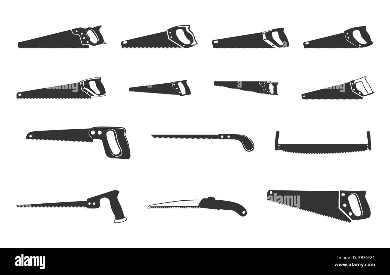 Handsäge svg, Handsäge Silhouette, Säge svg, Säge Silhouette, Handsäge Vektor, Handsäge Clipart, Säge Clipart, Säge Vektor. Stock Vektor