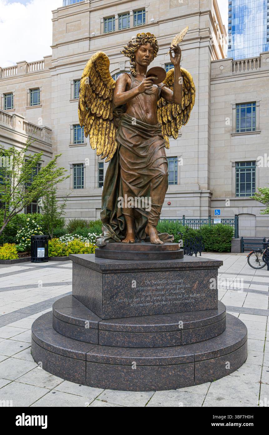 The Recording Angel vor der Schermerhorn Symphony Hall Nashville, Tennessee, USA Stockfoto
