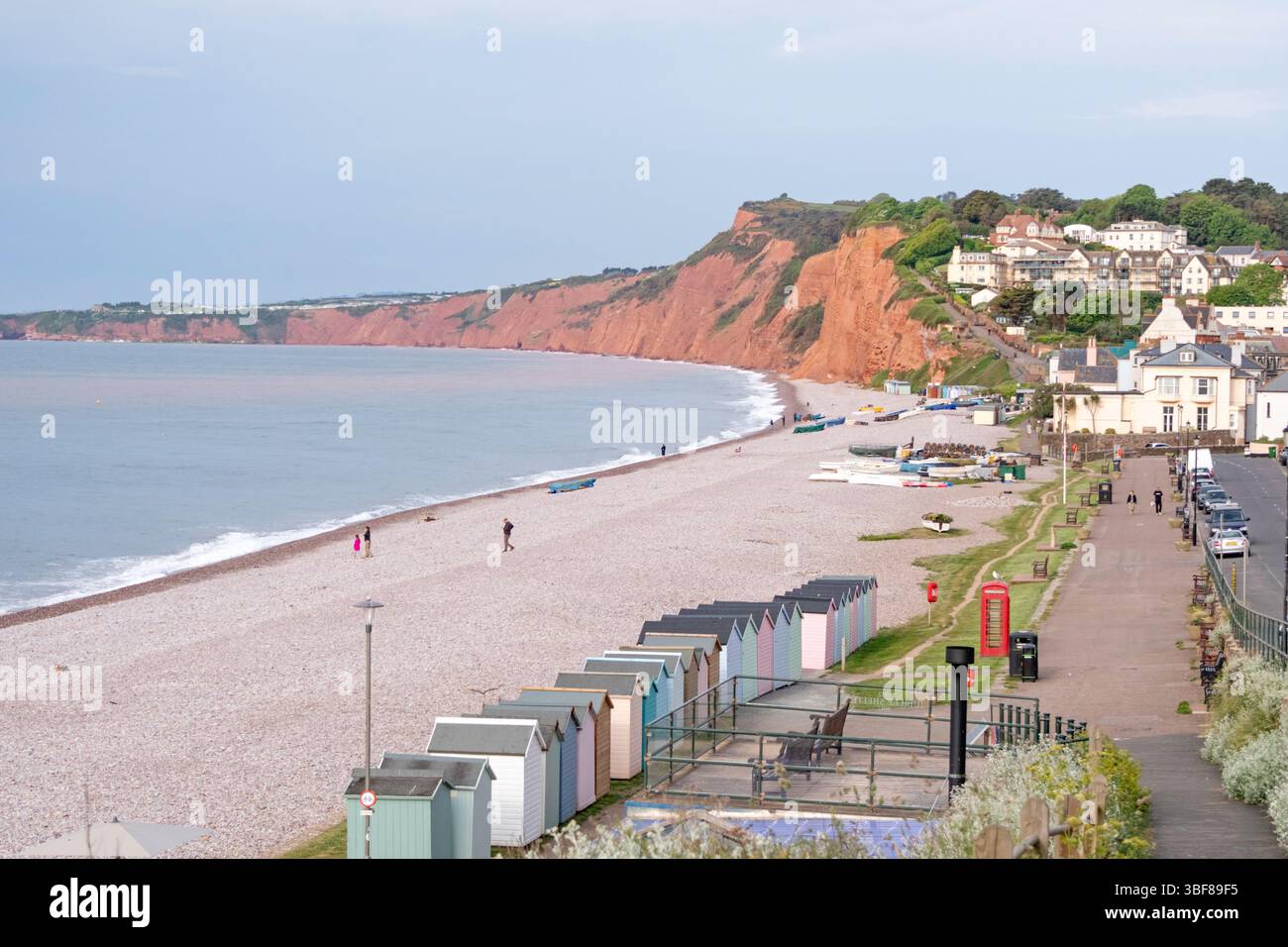 Die Küstenstadt Budleigh Salterton, Devon, England, Großbritannien Stockfoto
