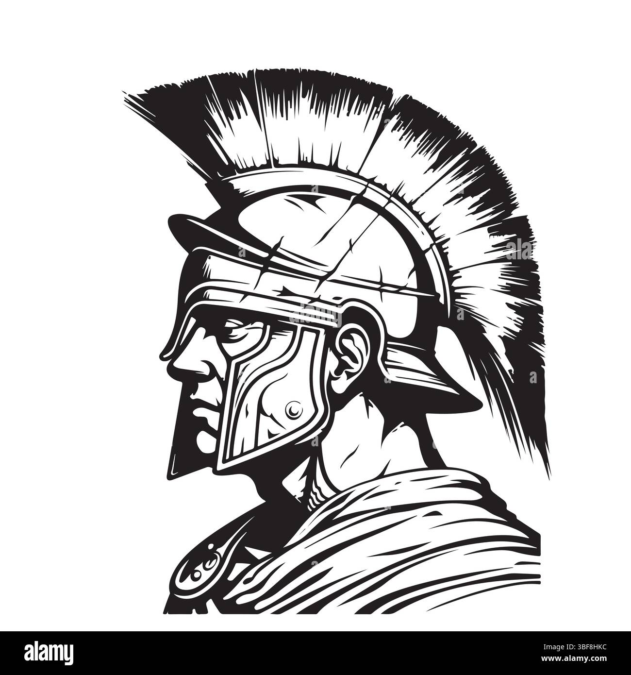 Römischer Zenturio Soldat. Skizze-Vektor-illustration Stock Vektor