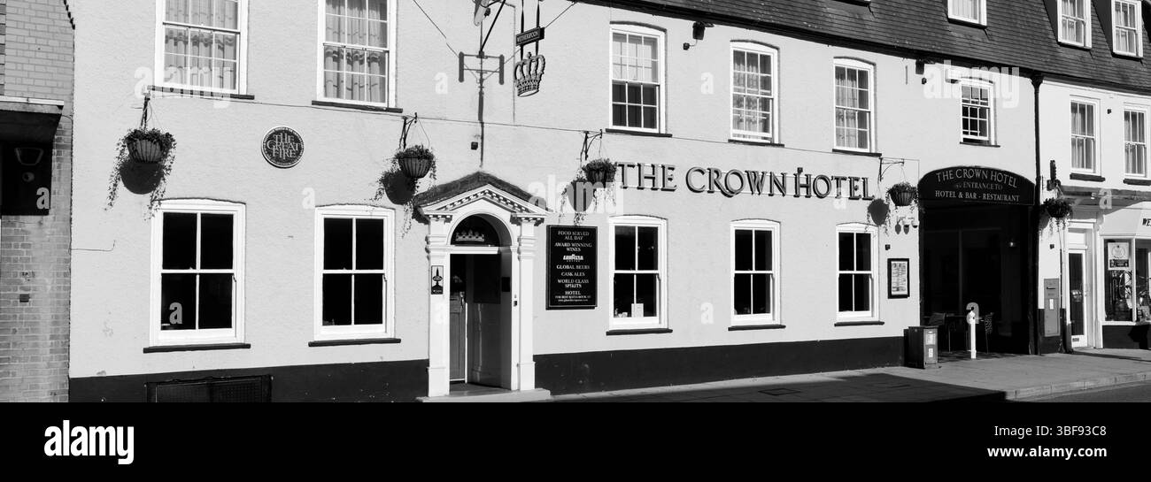 The Crown Hotel, Wetherspoons Pub und Hotel, Biggleswade Town, Bedfordshire County, England, Großbritannien Stockfoto