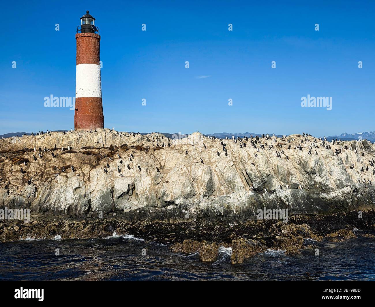 Leuchtturm Les Eclaireurs in Feuerland, Argentinien Stockfoto