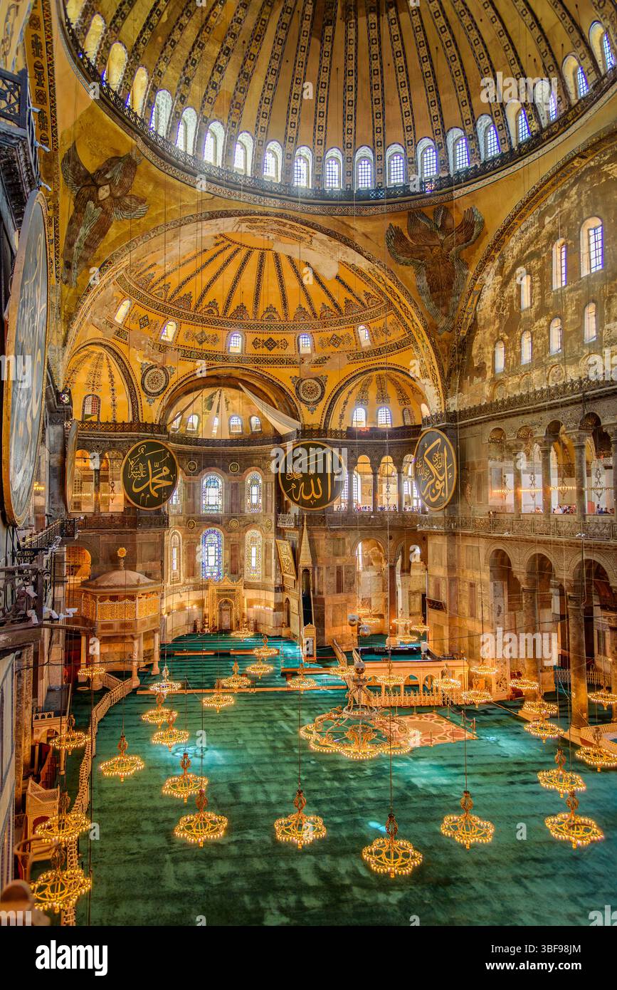 Das Innere der Hagia Sophia Grand Moschee, Istanbul Stockfoto