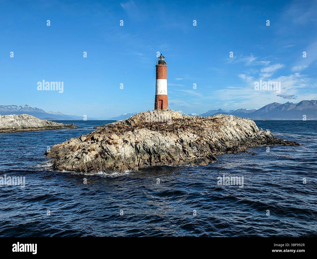 Leuchtturm Les Eclaireurs in Feuerland, Argentinien Stockfoto