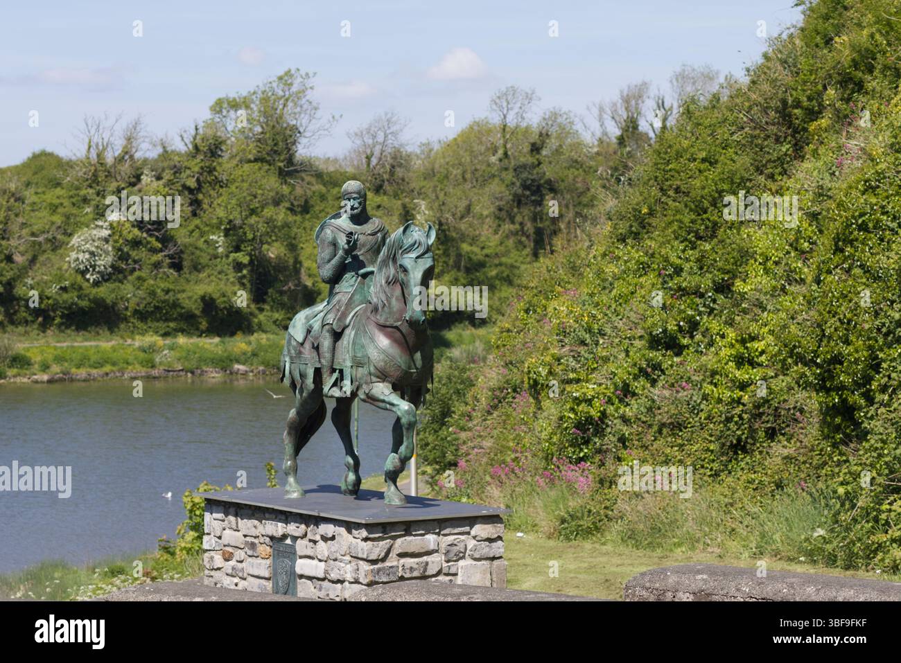 William Marshal Bronzestatue in Pembroke Stockfoto