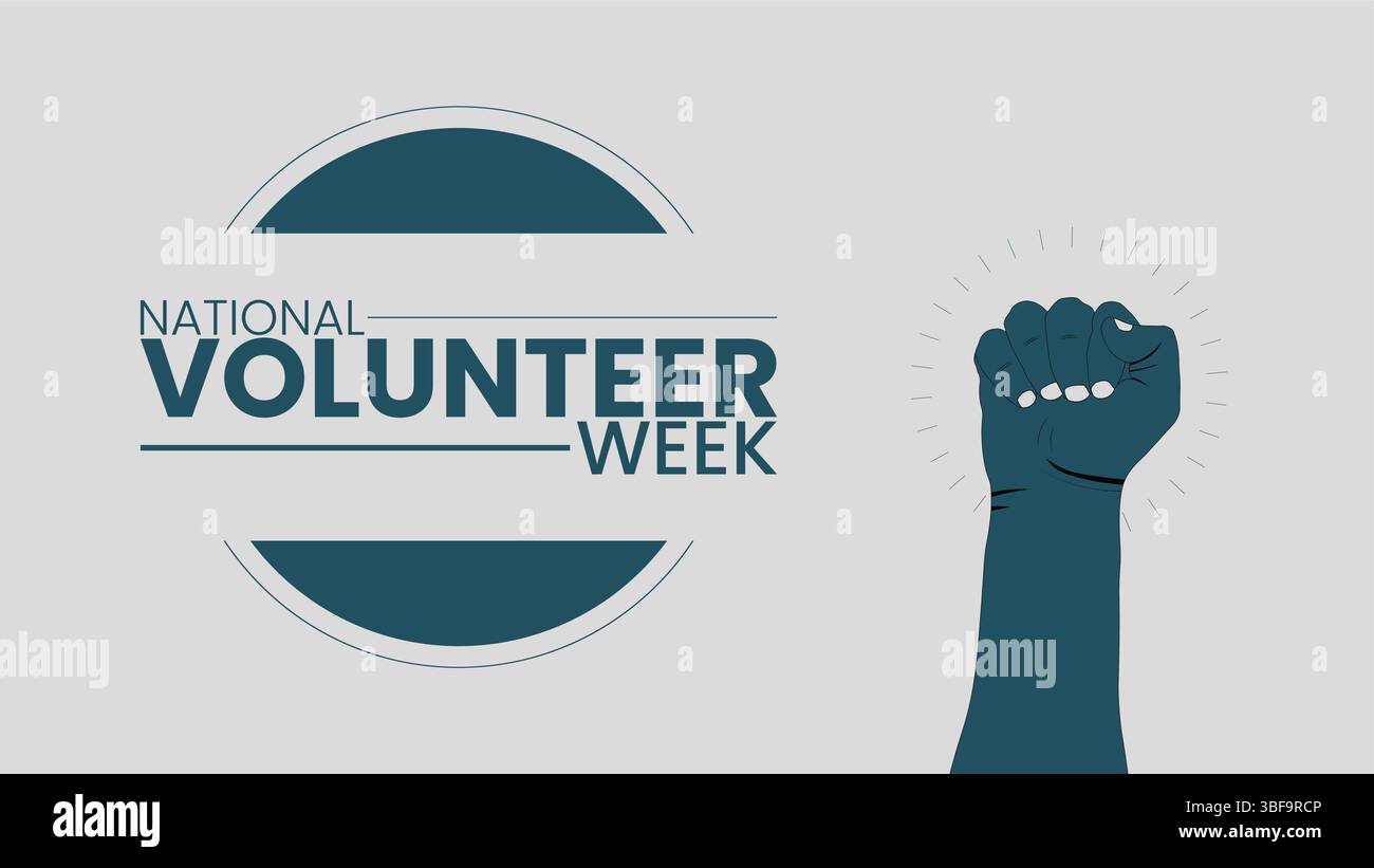 Wir feiern den Designtemplet der National Volunteer Week Stock Vektor