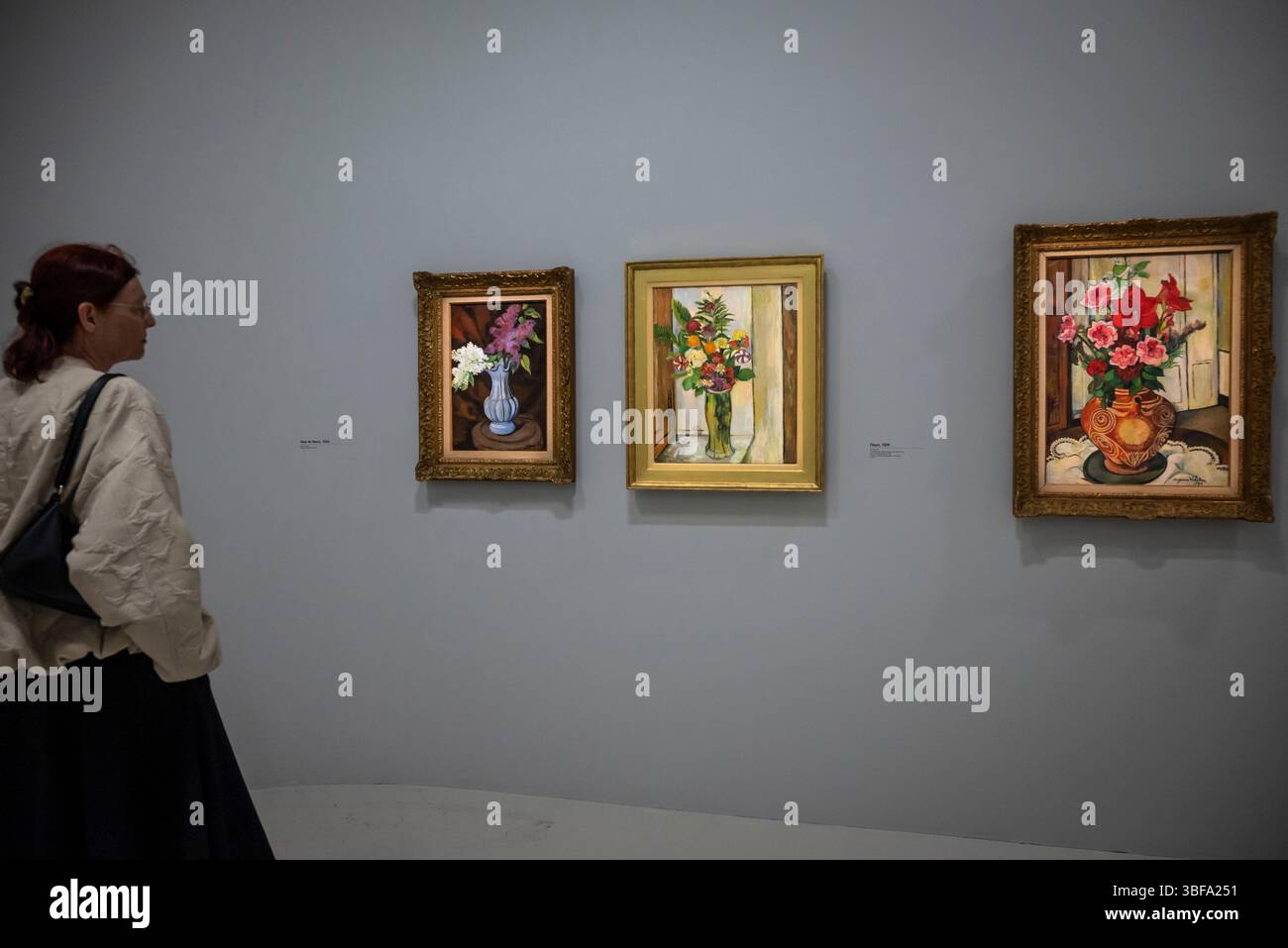 Blumenmalerei, Retrospektive zum Werk von Suzanne Valadon. Nationalmuseum für Moderne Kunst, Centre Pompidou, Paris, Frankreich Stockfoto
