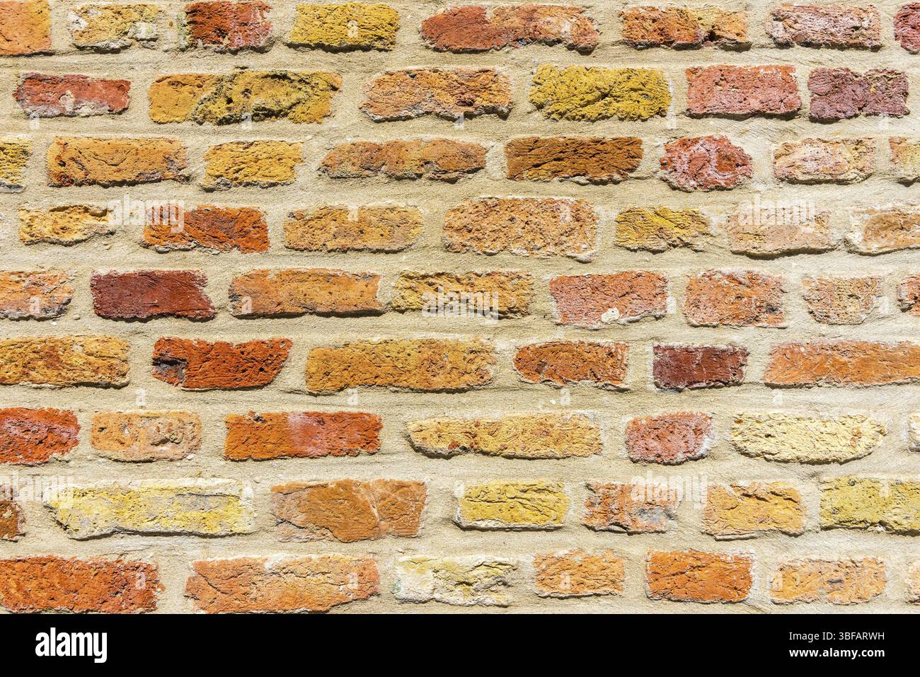 Rote Ziegel Wand Textur Hintergrund. Horizontalen Schuss Stockfoto