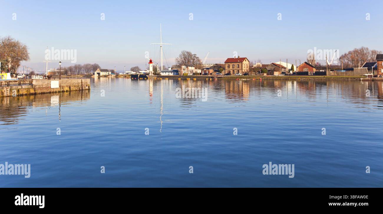 Hafen von Honfleur in der Normandie, Frankreich. Horizontalen Schuss Stockfoto