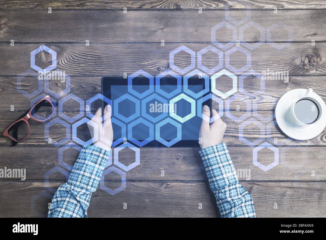 Konzept der sozialen Kommunikation und Vernetzung mit sozialen Verbindung Konzept Stockfoto