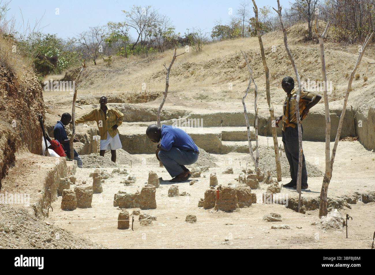 Paläontologische Ausgrabungsstätte in Malawi Stockfoto