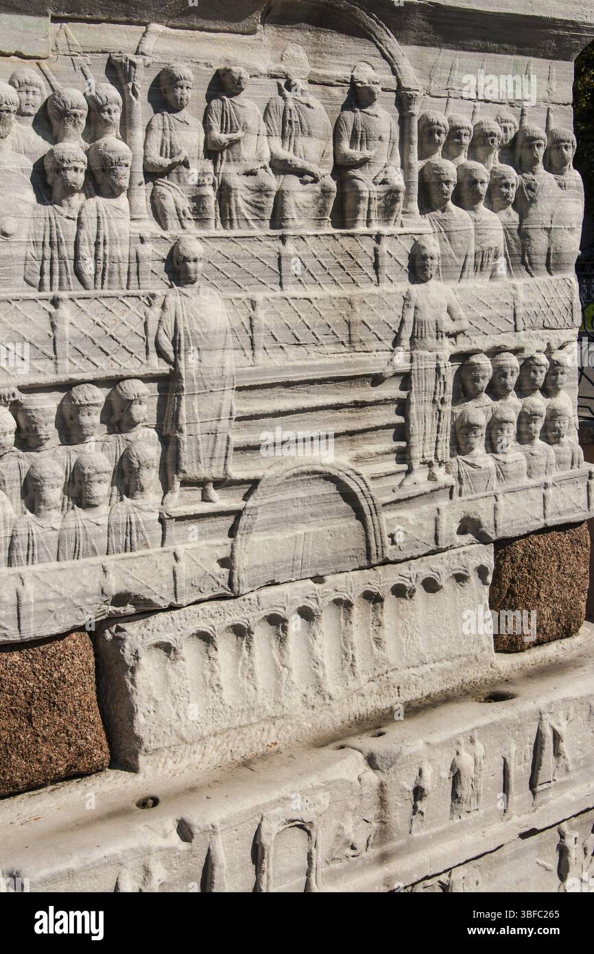Türkei THEODOSIUS-OBELISK oder TUTMOSIS-OBELISK (SOCKEL) Stockfoto