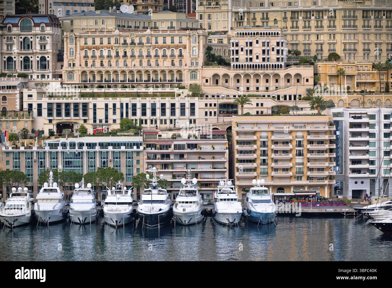 Hafen von Monaco, Monte Carlo, anzeigen. Horizontalen Schuss Stockfoto