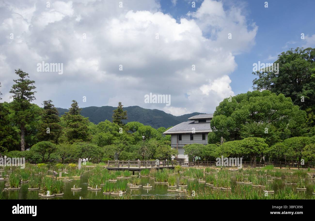 Gunkanjima Museum Tour Gebäude in der Nähe der berühmten Schlachtschiffinsel Stockfoto