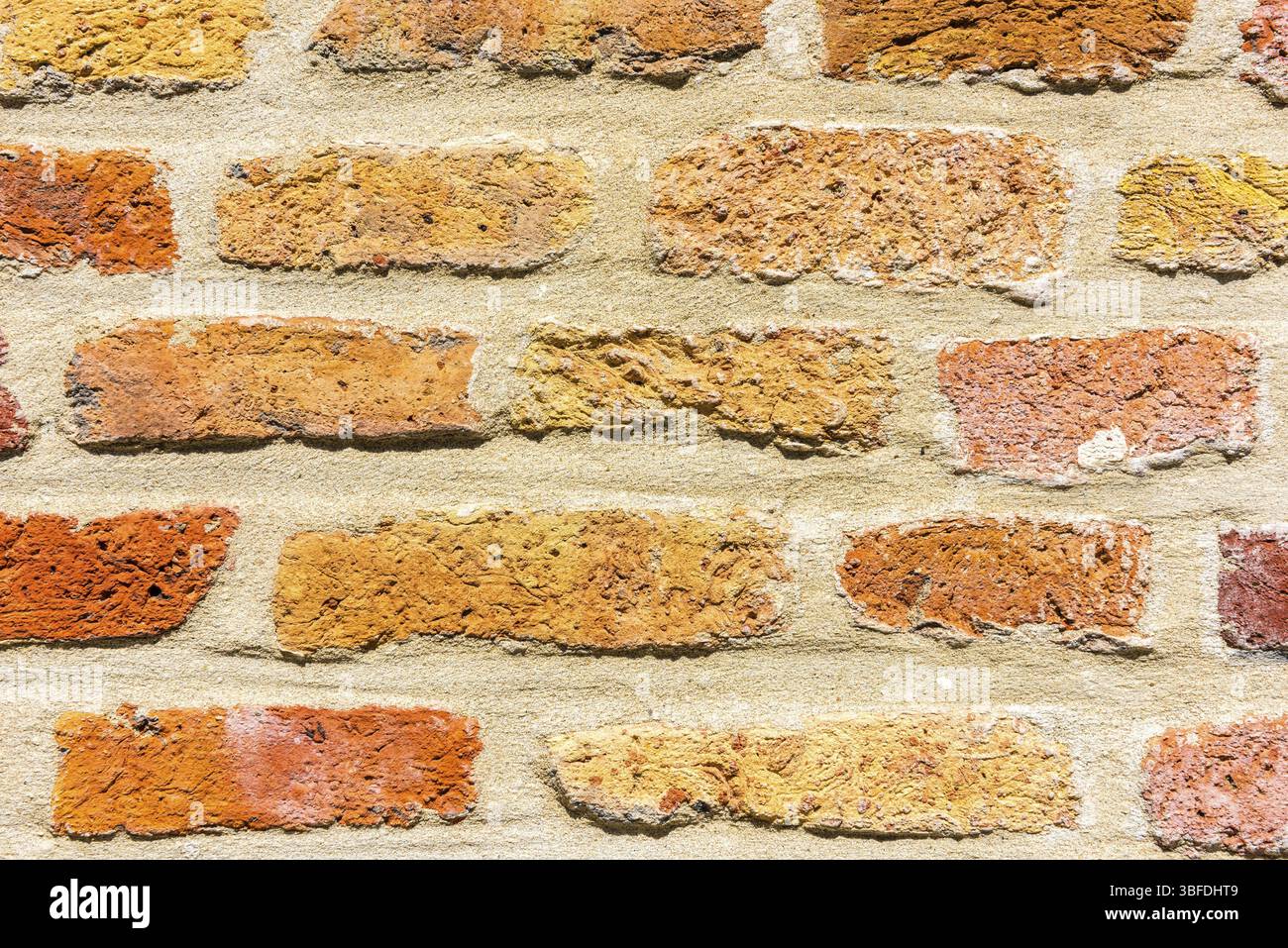 Rote Ziegel Wand Textur Hintergrund. Horizontalen Schuss Stockfoto