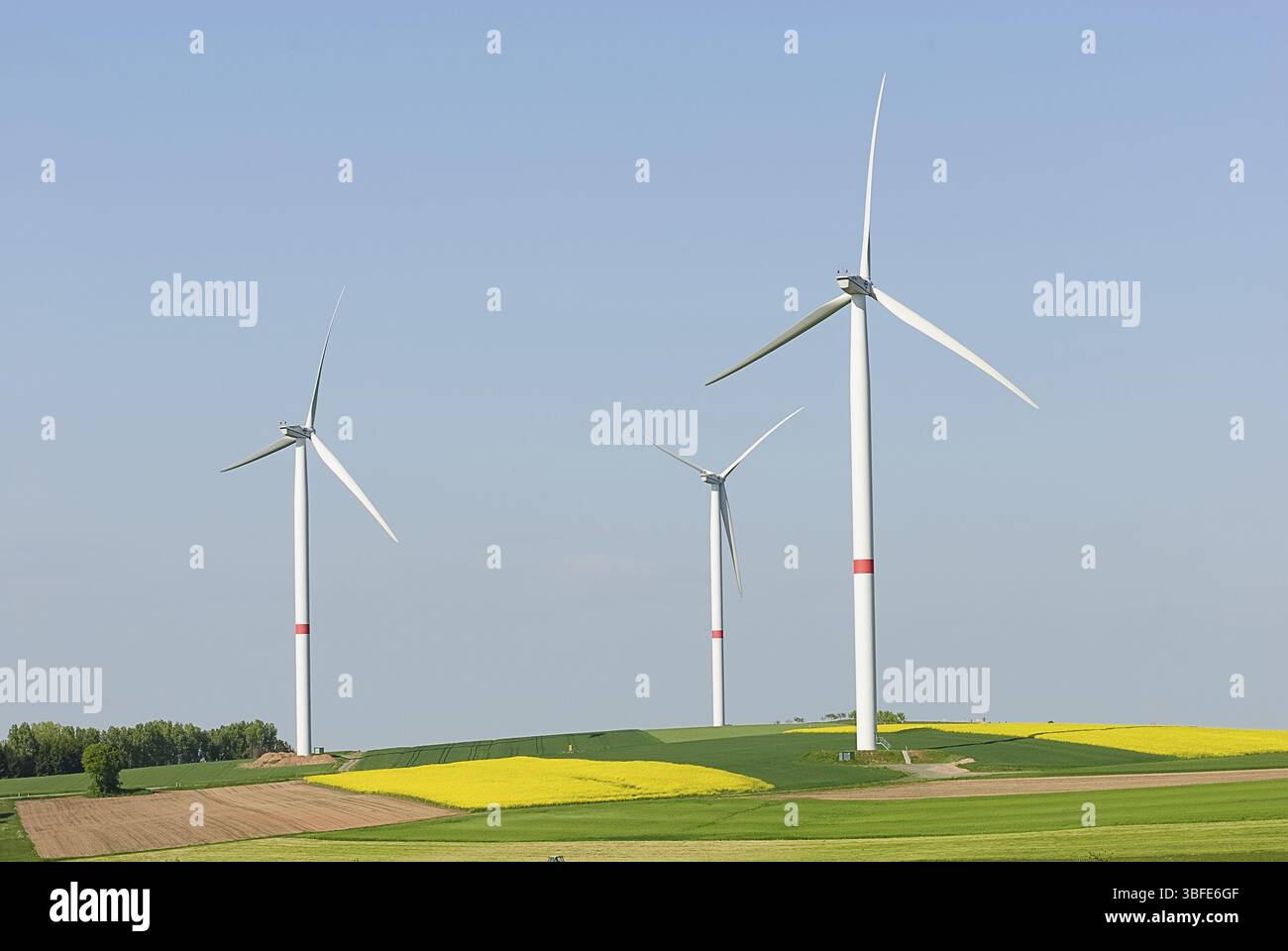 Windkraftanlagen Stockfoto