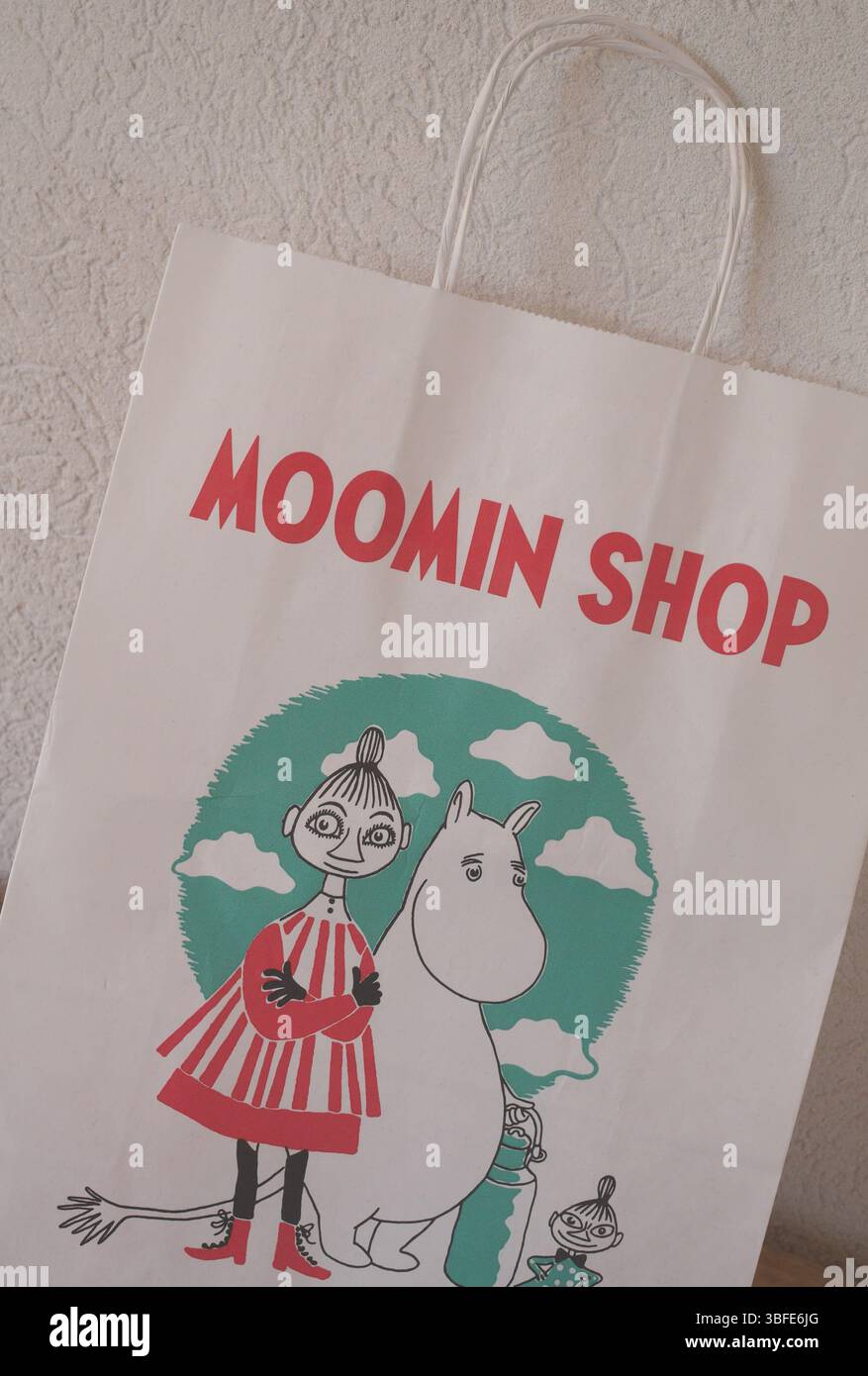 Moomin Tragetasche Stockfoto