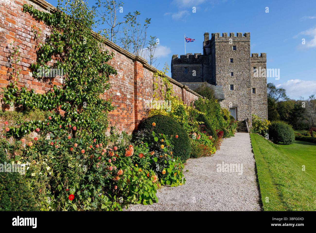Sizergh Castle Herrenhaus, Helsington, Lake District, Cumbria, England, UK Stockfoto