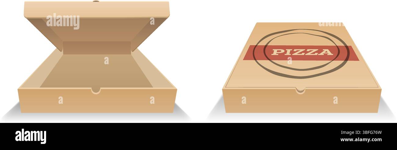 Designvorlage für Pizzaschachteln Stock Vektor