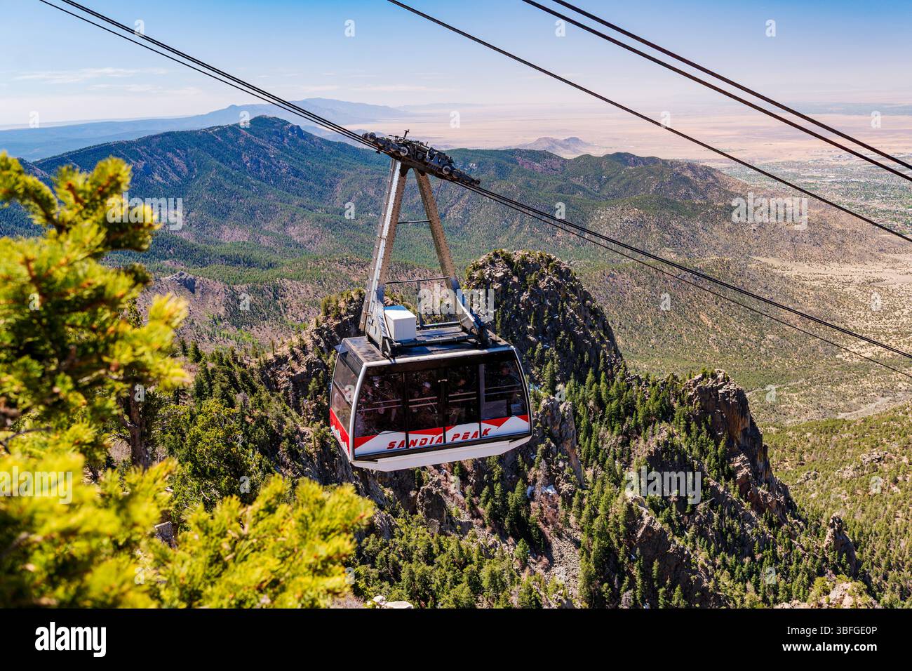 Sandia Peak Tramway; Albuquerque; New Mexico; USA Stockfoto