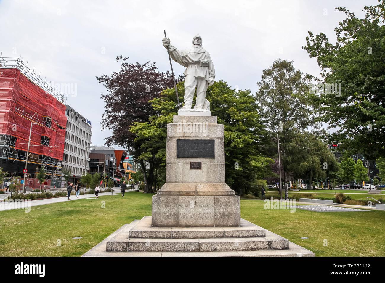 Ein allgemeiner Blick auf Christchurch New Zealnd South Island. Stockfoto