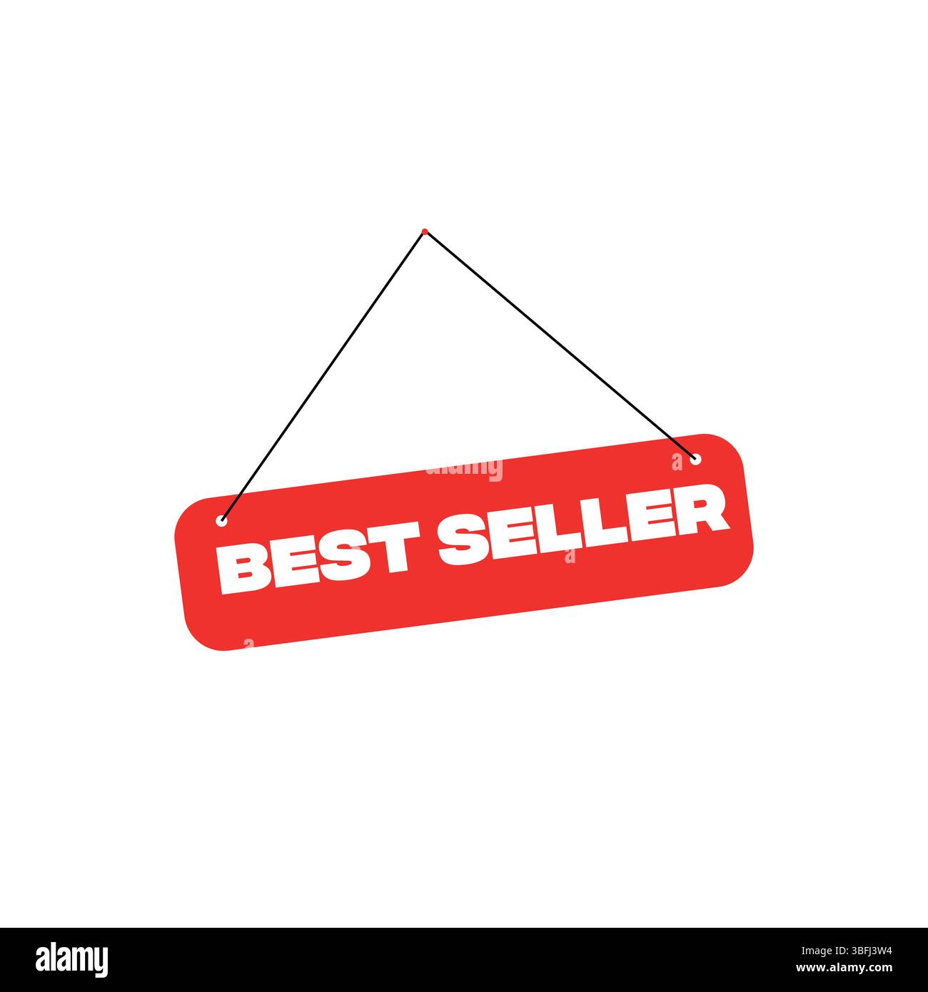 Bestseller hängende Abzeichen Vektor | Rotes Etikett Design für Top-Produkte Stock Vektor