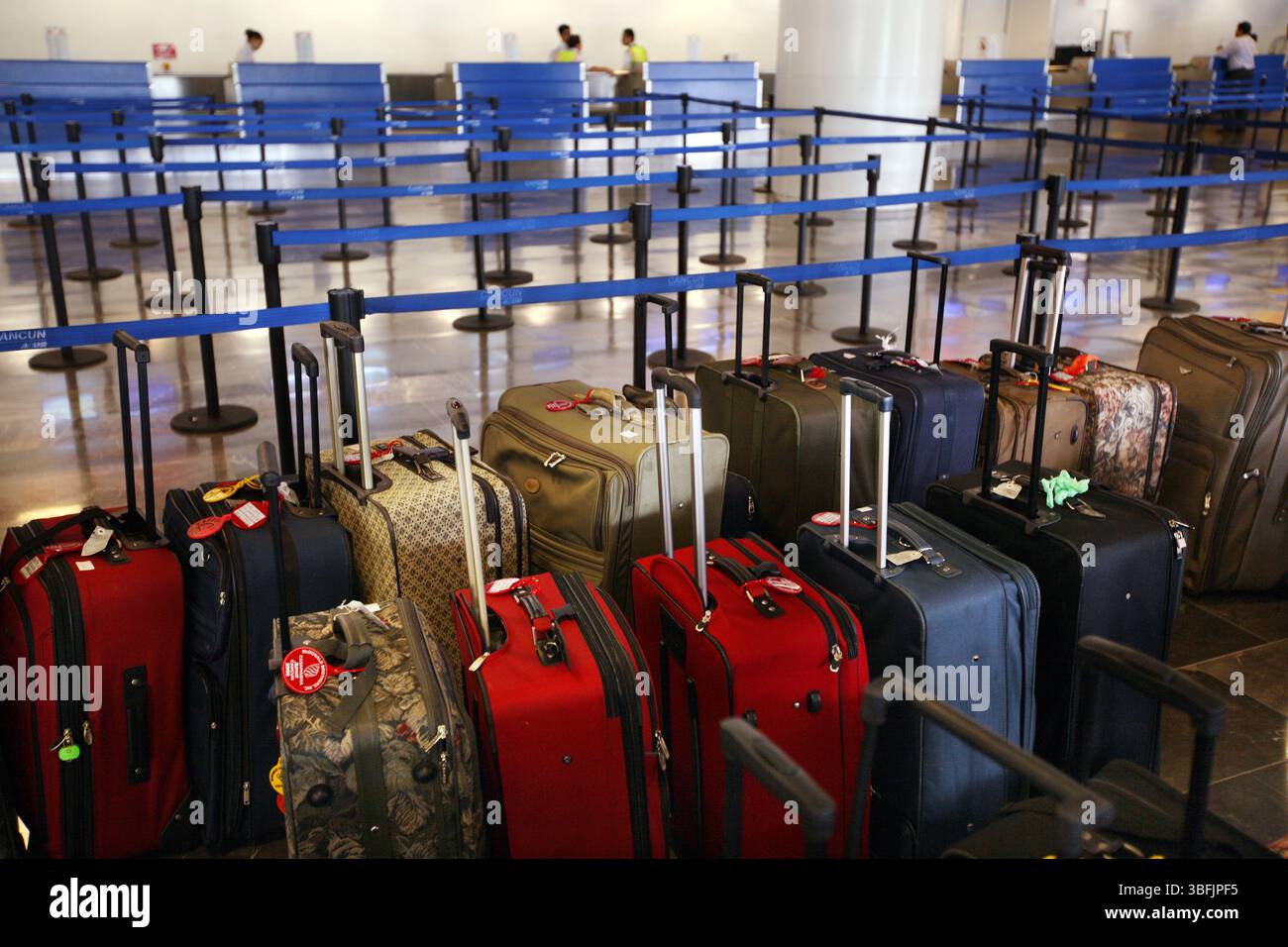 Flughafenrichtlinien, Cancun, Mexiko. Stockfoto
